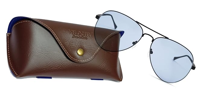 VELOCITY UV Protection Aviator Metallic Frame Sunglasses - Image 3